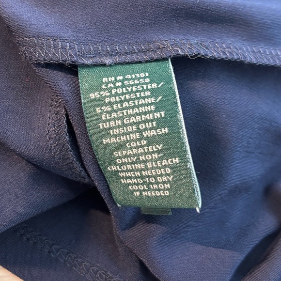 Lauren Ralph Lauren Navy and Yellow Midi Dress - Picture 7 of 7